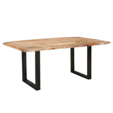 Lisbon Mango Wood Top Iron Leg Dining Table